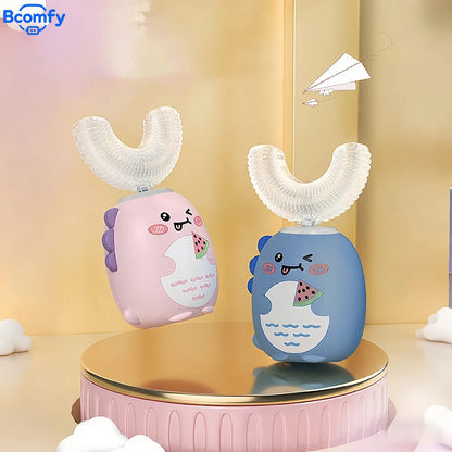 Children's 360° Sonic Electric Toothbrush with U-Shaped Design and 3 Cleaning Modes – IPX7 Waterproof
