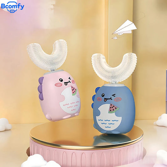 Children's 360° Sonic Electric Toothbrush with U-Shaped Design and 3 Cleaning Modes – IPX7 Waterproof