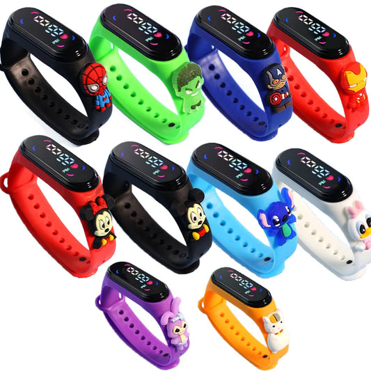 Children's LED Sports Watch with Mickey Design – Waterproof Electronic Bracelet for Kids