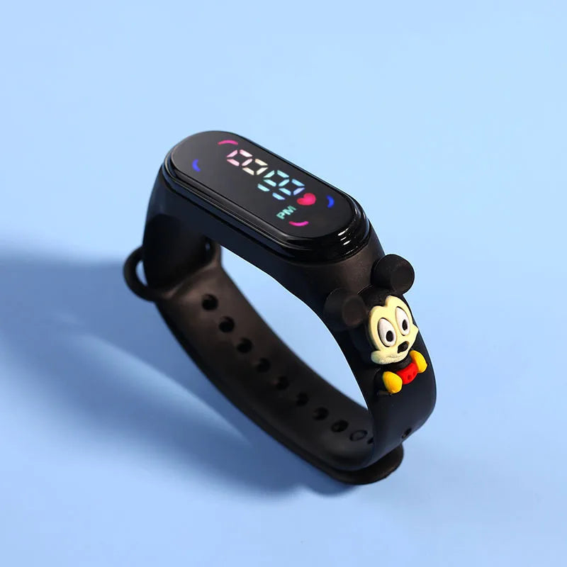 Children's LED Sports Watch with Mickey Design – Waterproof Electronic Bracelet for Kids