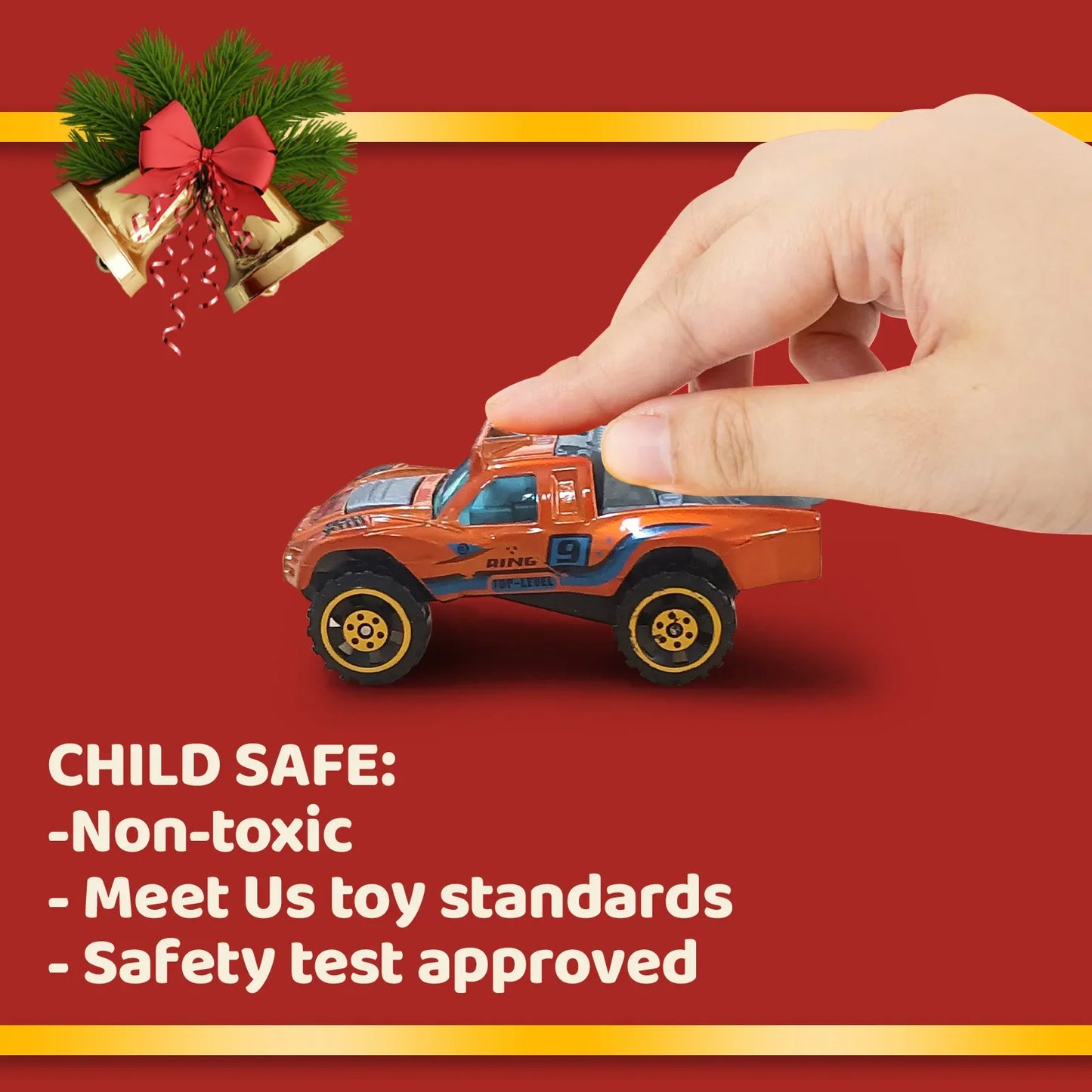 Christmas Advent Calendar with 24 Alloy Cars for Kids – Fun Countdown Toy for Imaginative Play