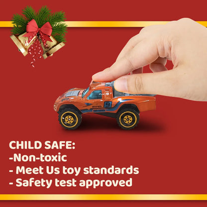 Christmas Advent Calendar with 24 Alloy Cars for Kids – Fun Countdown Toy for Imaginative Play