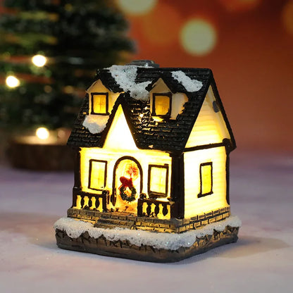 Christmas Light Decorations for Home – Resin Ornaments with Battery for Kids and New Year 2025