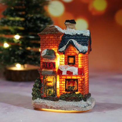 Christmas Light Decorations for Home – Resin Ornaments with Battery for Kids and New Year 2025