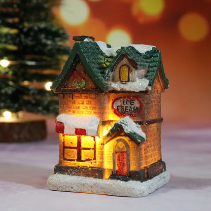 Christmas Light Decorations for Home – Resin Ornaments with Battery for Kids and New Year 2025