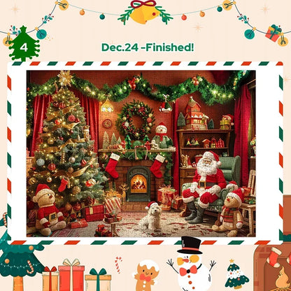 Christmas Puzzle Advent Calendar with 24 Jigsaw Pieces – Educational Countdown Toy for Kids