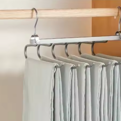 Aluminum Rotating Hanger 6 Layers for Pants and Scarves – Compact Organizer