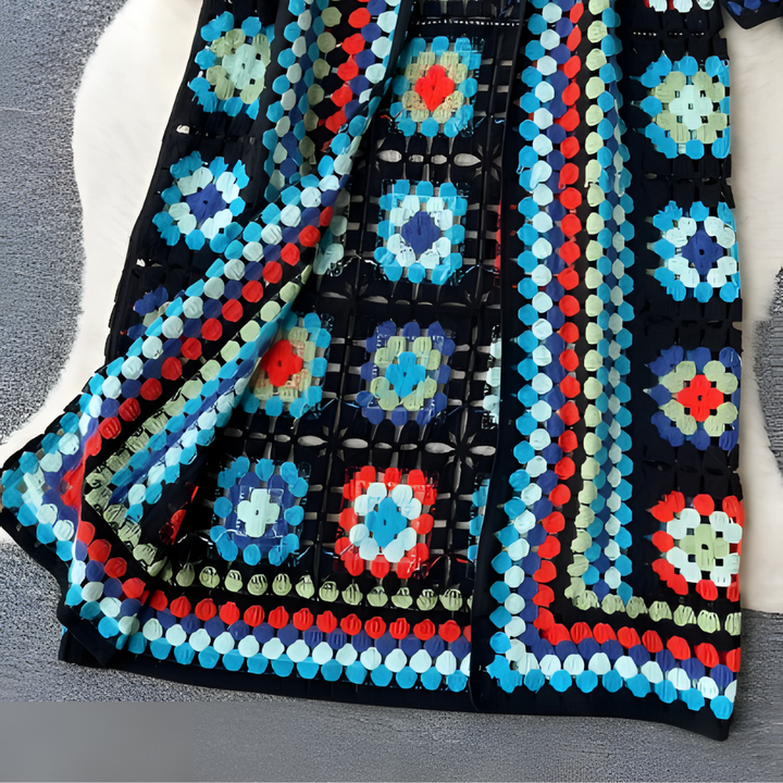 Cleo Crochet Cardigan | Calf-Length, 100% Cotton