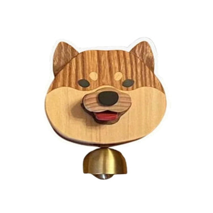 Wooden Shiba Inu Bell with Magnetic Mechanism – Fun Door Chime