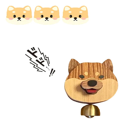 Wooden Shiba Inu Bell with Magnetic Mechanism – Fun Door Chime