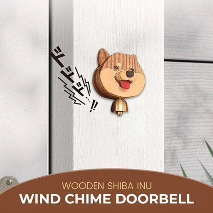 Wooden Shiba Inu Bell with Magnetic Mechanism – Fun Door Chime