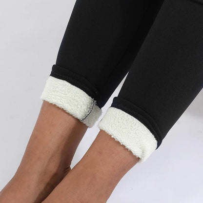 Women's Warm and Comfortable Fleece Leggings – Elastic Sports Leggings for Winter, Slim Fit, Available in Multiple Sizes
