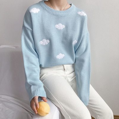Coco Cloud Sweater | Oversized Knit with Appliqués