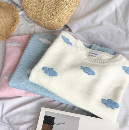 Coco Cloud Sweater | Oversized Knit with Appliqués
