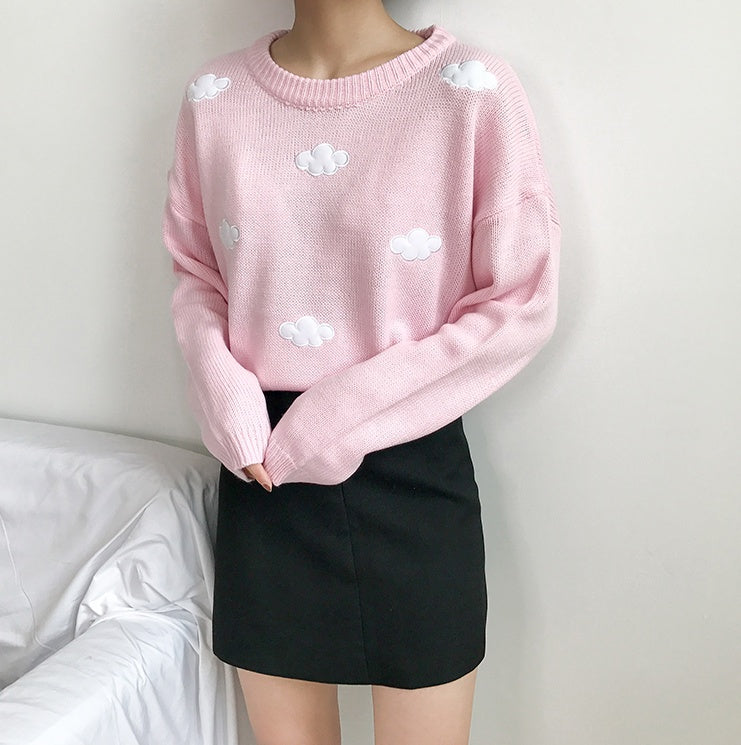 Coco Cloud Sweater | Oversized Knit with Appliqués