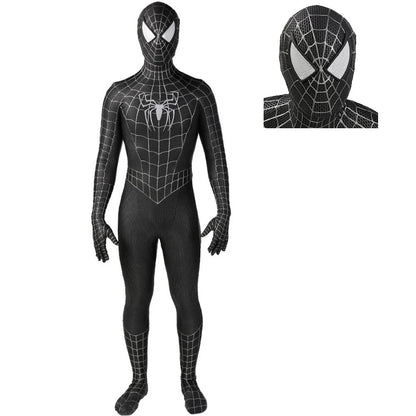 Complete Black Spiderman Raimi Zentai Costume for Cosplay and Halloween