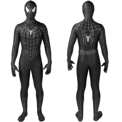 Complete Black Spiderman Raimi Zentai Costume for Cosplay and Halloween