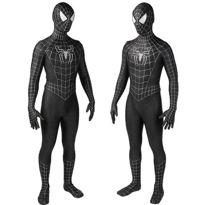 Complete Black Spiderman Raimi Zentai Costume for Cosplay and Halloween