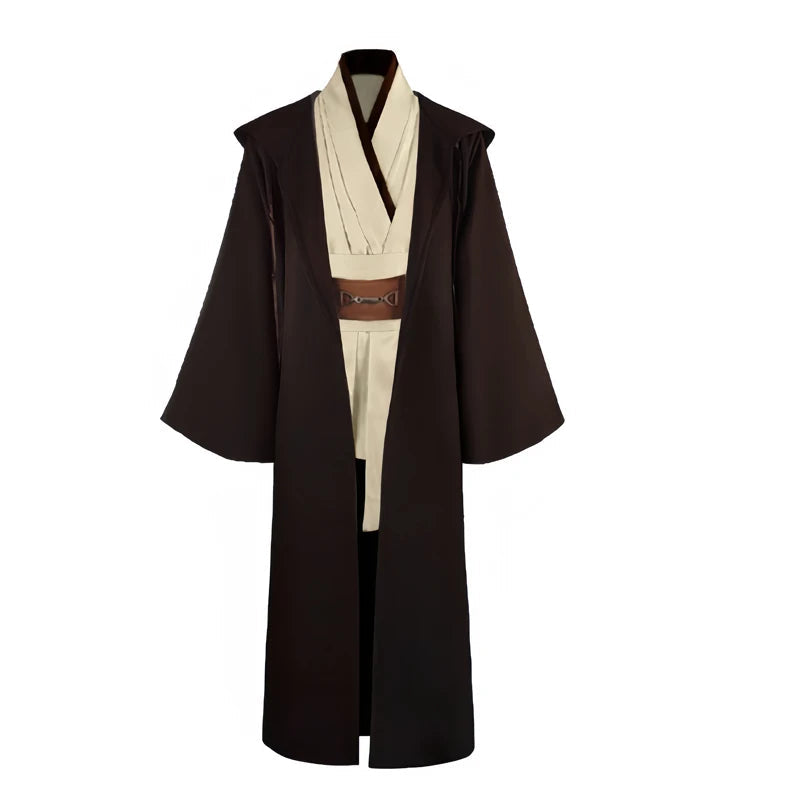 Jedi Costume with Hood for Adults – Set of Robe, Tunic, and Pants for Cosplay
