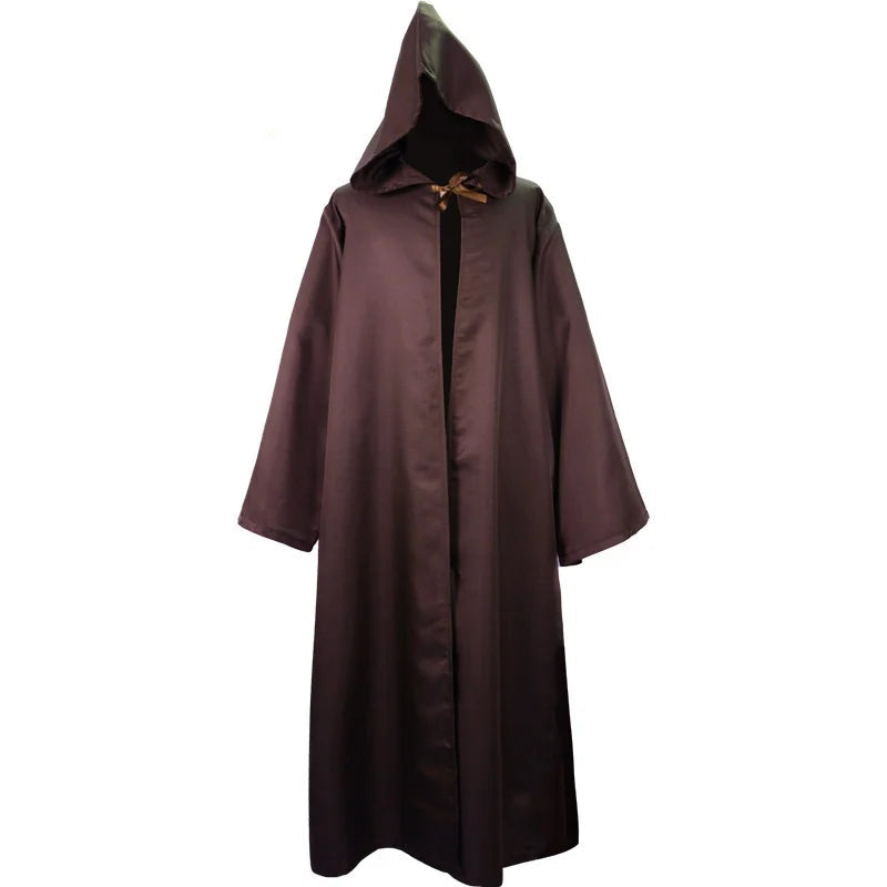 Jedi Costume with Hood for Adults – Set of Robe, Tunic, and Pants for Cosplay
