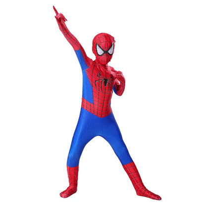 Spiderman Costume Cosplay for Children – Full Suit with Integrated Mask for Halloween