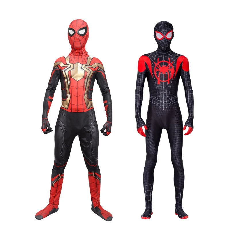 Costume Spiderman Cosplay pour Enfants – Combinaison Complète avec Masque Intégré pour Halloween