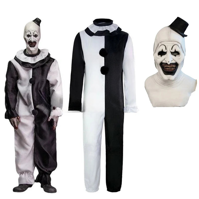 Art The Clown Costume with Jumpsuit and Mask – Halloween 2025