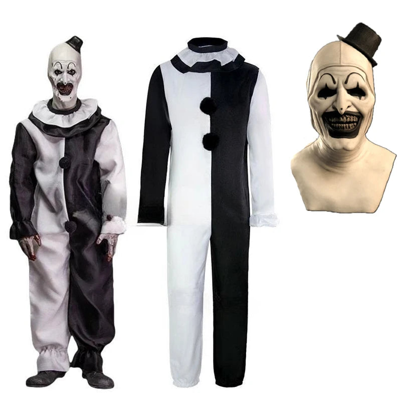 Art The Clown Costume with Jumpsuit and Mask – Halloween 2025
