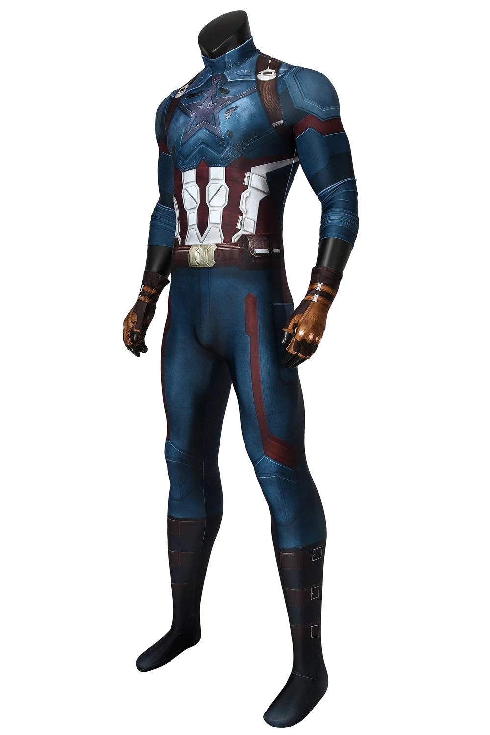 Captain America Cosplay Costume in 3D Spandex – Full Unisex Suit