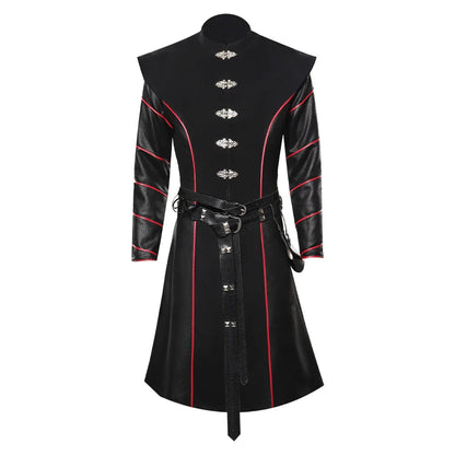 Daemon Prince Dragon Cosplay Costume for Men – Complete Set with Coat, Belt, and Waist Bag