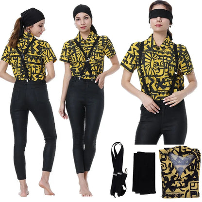 Eleven Cosplay Costume with Short Sleeve Shirt and Mask for Halloween 2025