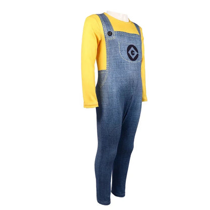 Unisex Minions Cosplay Costume for Halloween – Complete Set with Head Cover