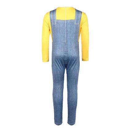 Unisex Minions Cosplay Costume for Halloween – Complete Set with Head Cover