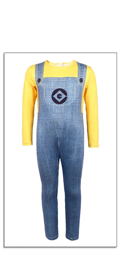 Unisex Minions Cosplay Costume for Halloween – Complete Set with Head Cover