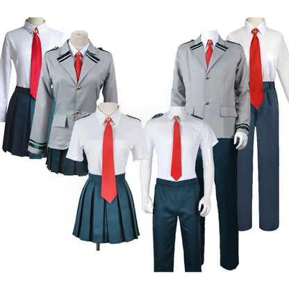 My Hero Academia Cosplay Costume – School Uniform Set with Blazer, Shirt, Tie, Skirt or Pants