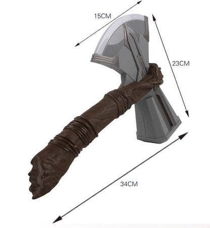 Thor Muscle Superhero Costume for Kids with Helmet and Hammer – Ideal for Halloween and Carnivals