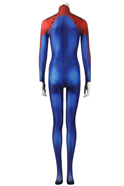 Supergirl Superhero Costume with Integrated Cape in Polyester and Spandex