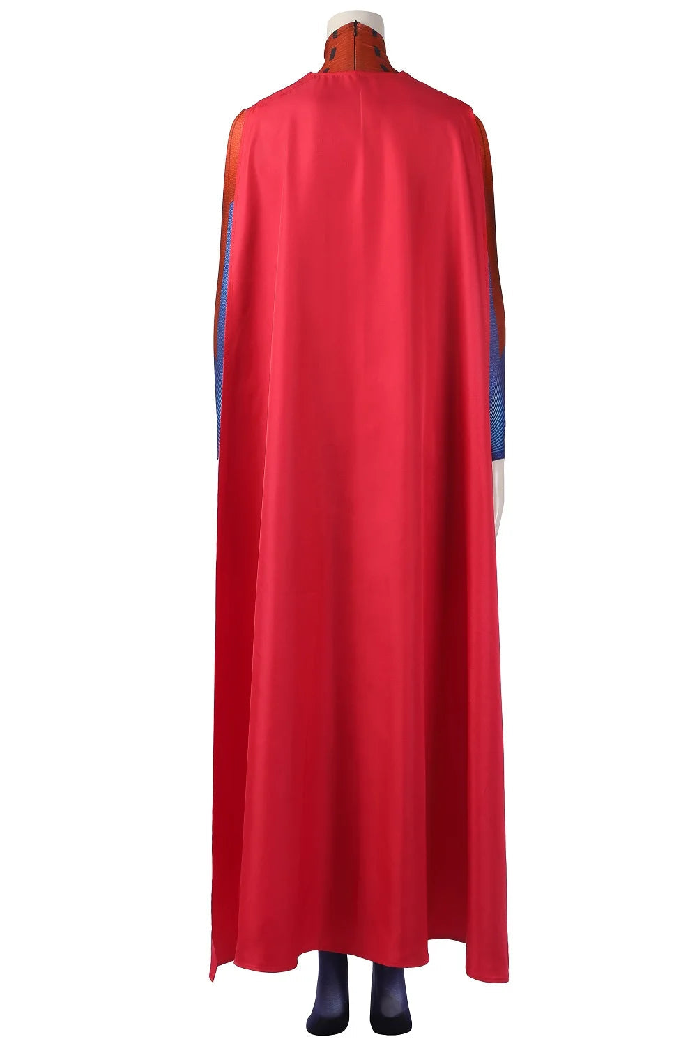 Supergirl Superhero Costume with Integrated Cape in Polyester and Spandex
