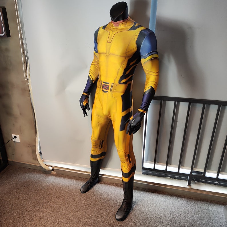 Costume de Super-héros Wolverine avec Armure Épaule 3D – Jumpsuit pour Cosplay et Halloween