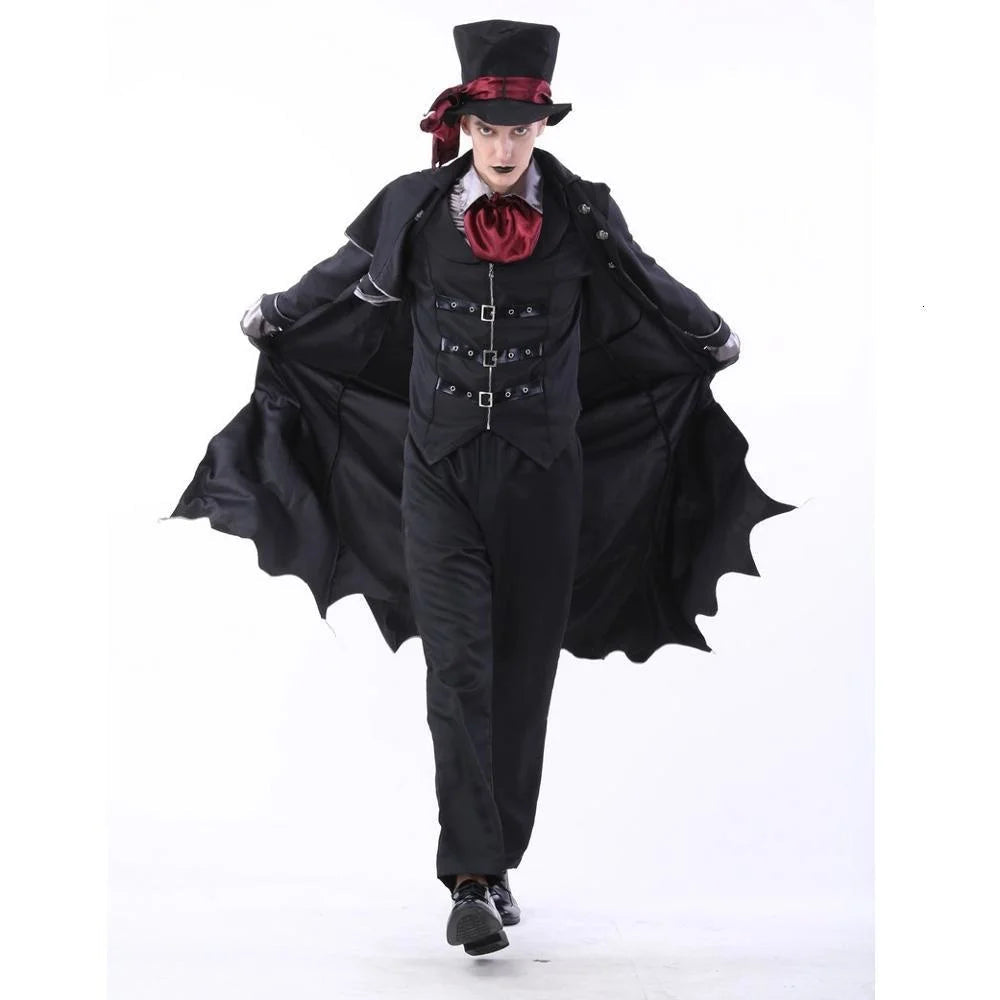Gothic Vampire Costume for Couples – Halloween 2025 Set with Coat and Pants