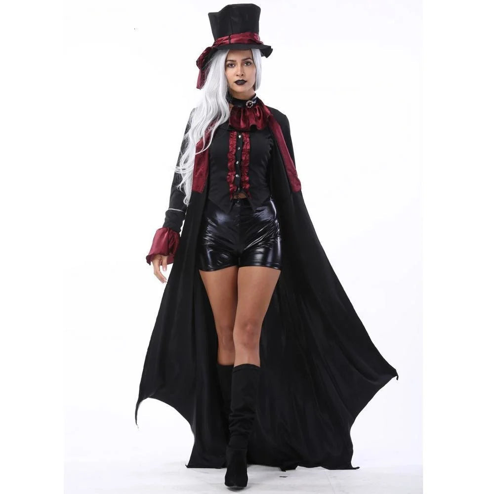 Gothic Vampire Costume for Couples – Halloween 2025 Set with Coat and Pants