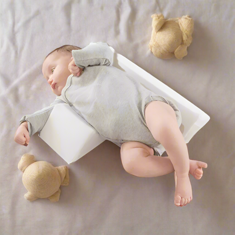 Coussin Ergonomique Anti-Roulis pour Bébé - Positionneur Réglable pour Sommeil Latéral avec Mousse à Mémoire