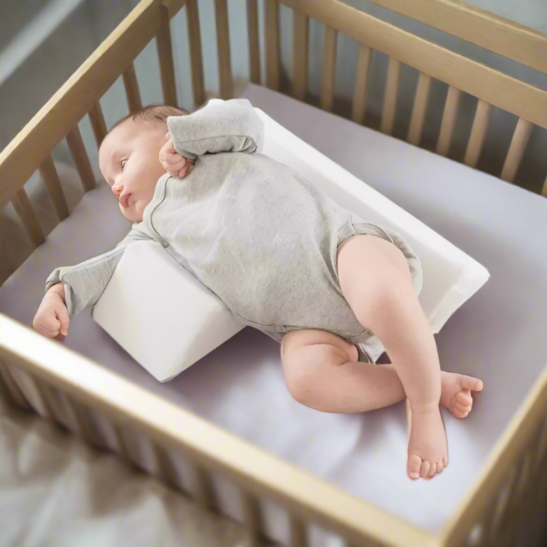 Coussin Ergonomique Anti-Roulis pour Bébé - Positionneur Réglable pour Sommeil Latéral avec Mousse à Mémoire