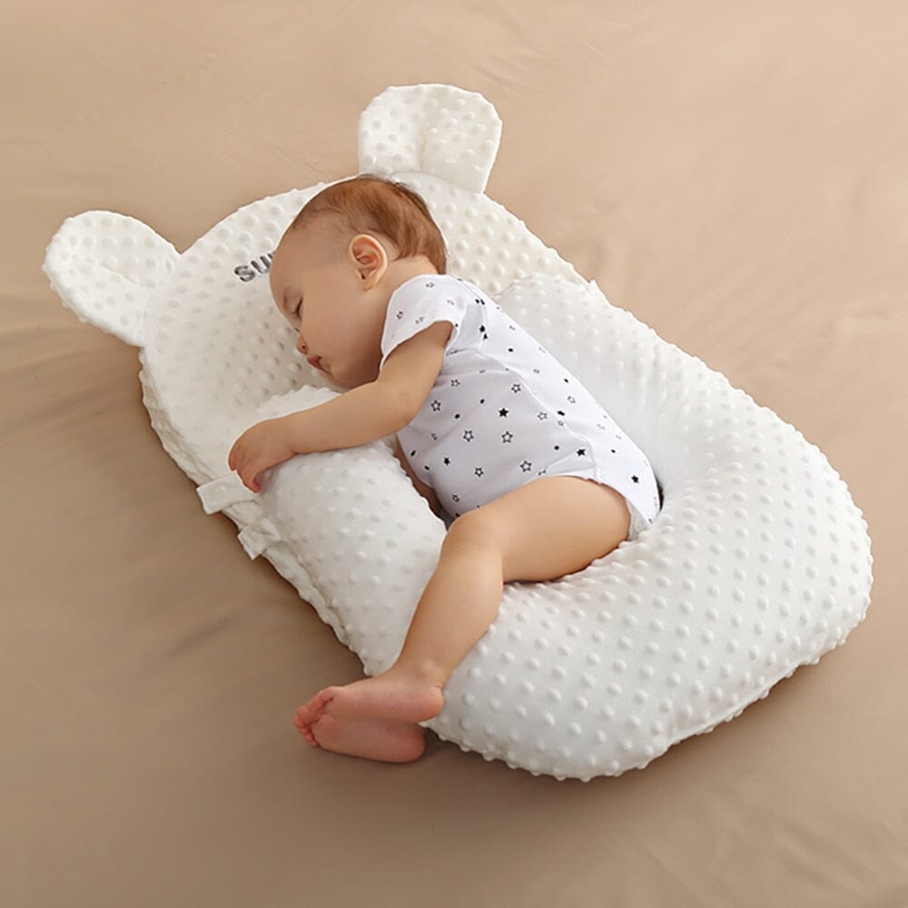 Coussin de Nourrissage Bébé en Mousse Mémoire avec Support Anti-Reflux Ajustable et Design Portable – Velours Doux 60x40 cm