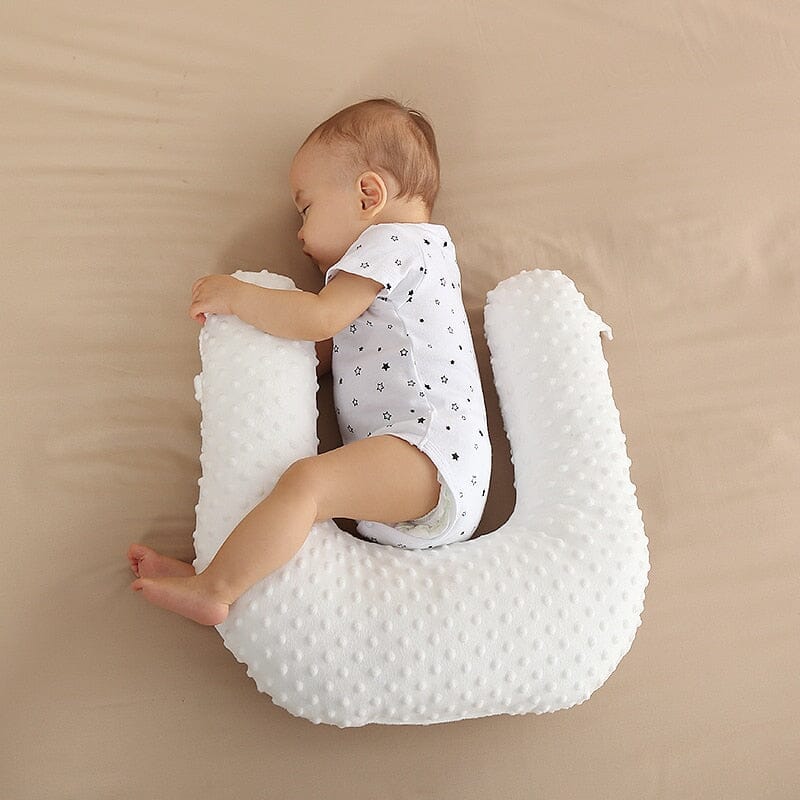 Coussin de Nourrissage Bébé en Mousse Mémoire avec Support Anti-Reflux Ajustable et Design Portable – Velours Doux 60x40 cm