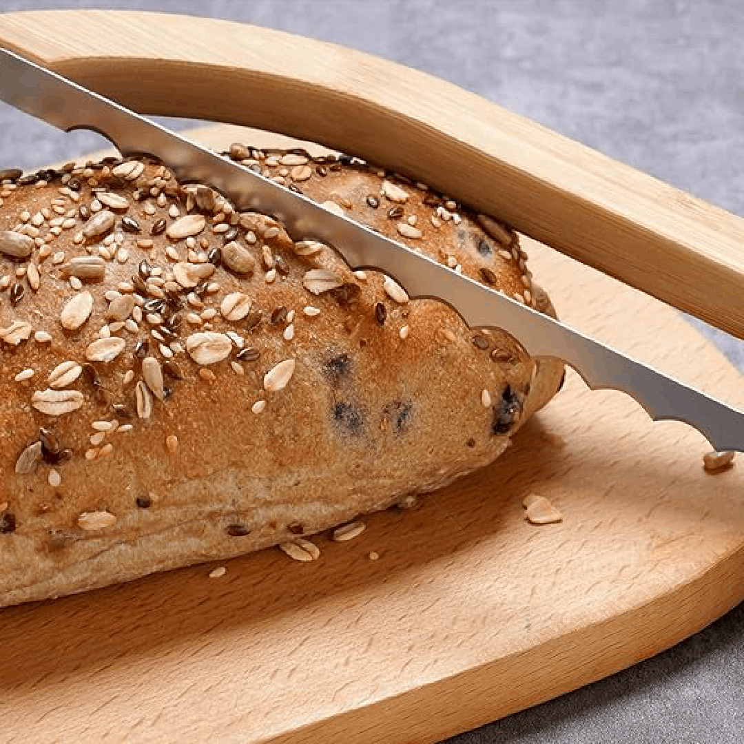 Couteau à Pain Denté de 10 Pouces, Lame en Acier Inoxydable, Poignée Ergonomique Antidérapante – Idéal pour Pain Croustillant et Bagels