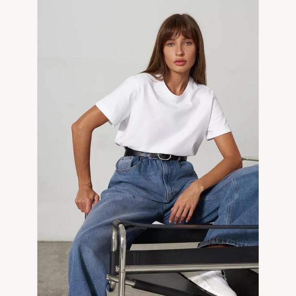 T-Shirt Homme en Coton Doux – Col Rond, Coupe Droite, Idéal pour Look Décontracté et Bureau