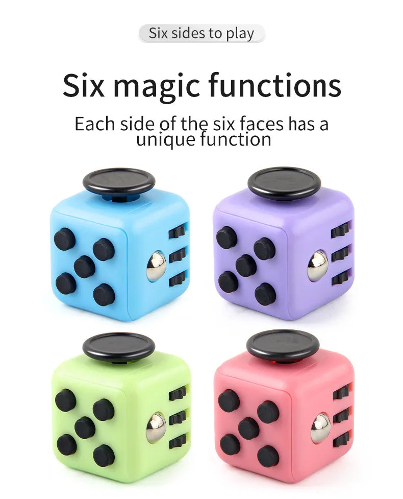 Cube Antistress Fidget with Spinner – Sensory Toy for Concentration and Relaxation, Compact and Durable