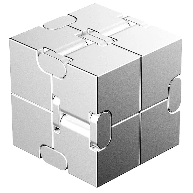 Magic Metal Cube - Portable Anti-Stress Puzzle for Decompression and Concentration, Durable and Tactile