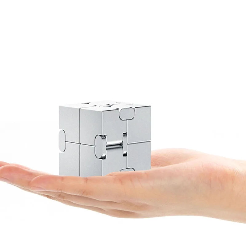 Magic Metal Cube - Portable Anti-Stress Puzzle for Decompression and Concentration, Durable and Tactile